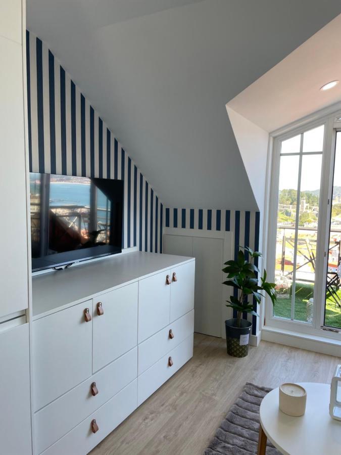 Estudio Impresionantes Vistas Con Terraza Y Piscina Baiona Εξωτερικό φωτογραφία